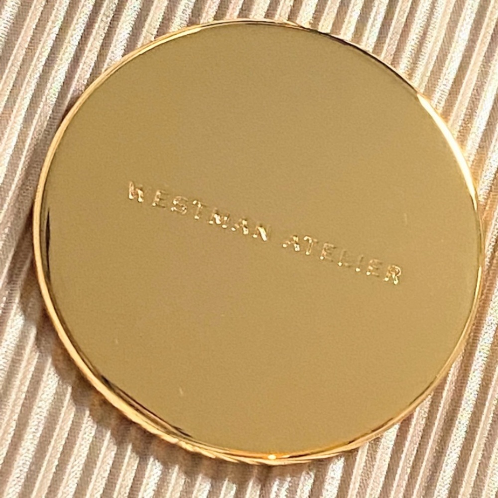 Westman Atelier Signature Gold Metal Framed Compact Mirror